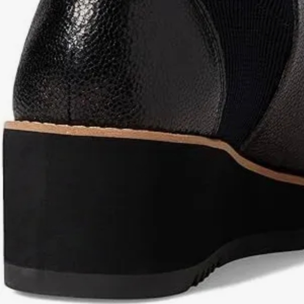 Eileen Fisher New  Liou Embossed Leather Wedge Chelsea Boots. - Picture 5 of 11